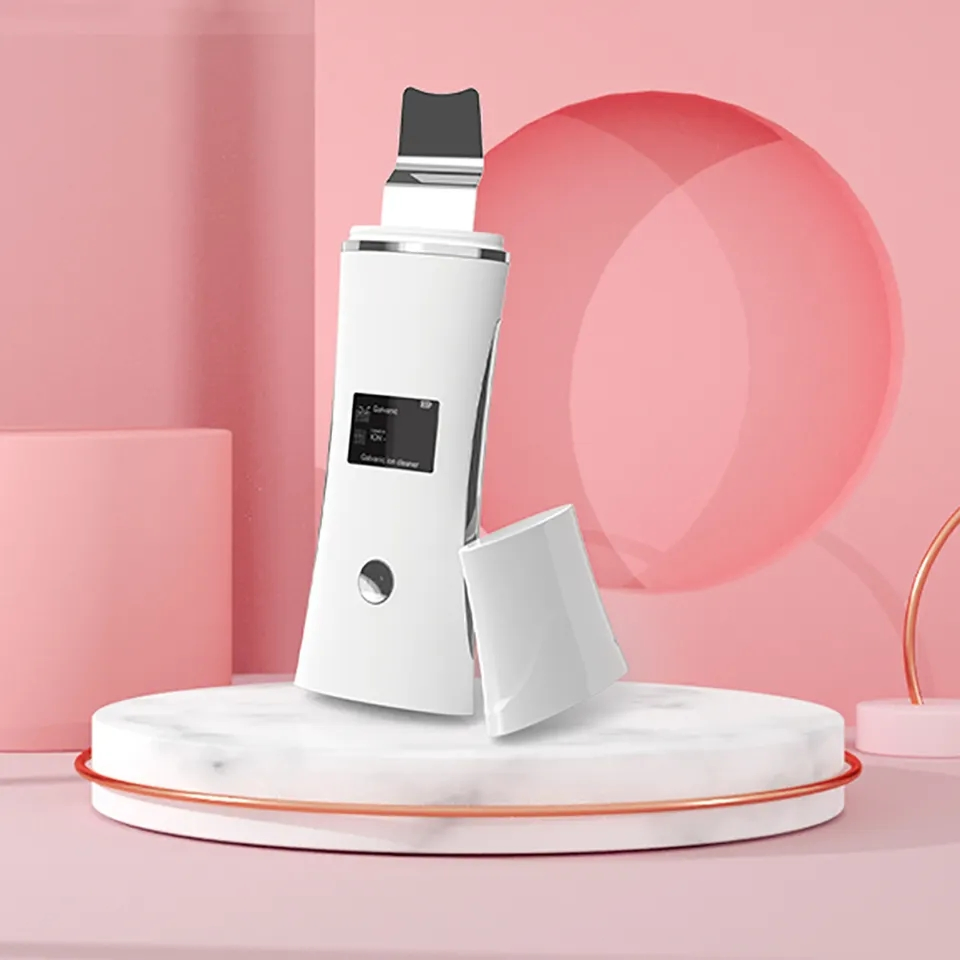 Professional Electric Rejuvenation Beauty Face Care Ultrasonic Facial Spatula Blackhead Remove Pore Cleanse Peeling Exfoliator Skin Scrubber
