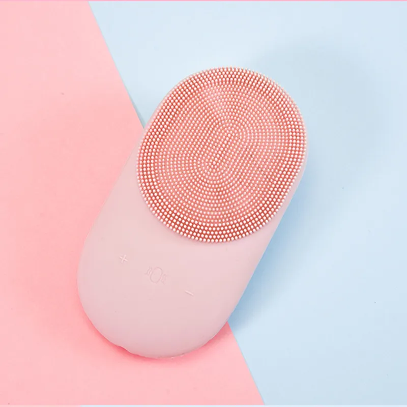 Rechargeable Sonic Face Cleanser Washing Skin Massager Ultrasonic Silicone Electric Mini Facial Cleansing Brush