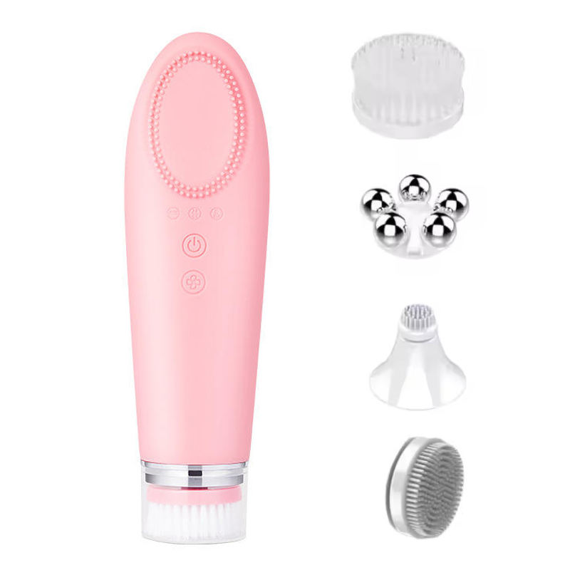 Multifunctional 4in1 Electric Face Massage Device Silicone Deep Cleansing Facial Brush