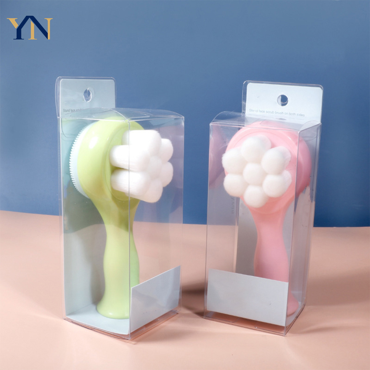 New Design Portable Reusable Double-sided 2 In 1 Remover Blackhead Deep Clean Pore Wash Brush Manual Face Cleansing Brush