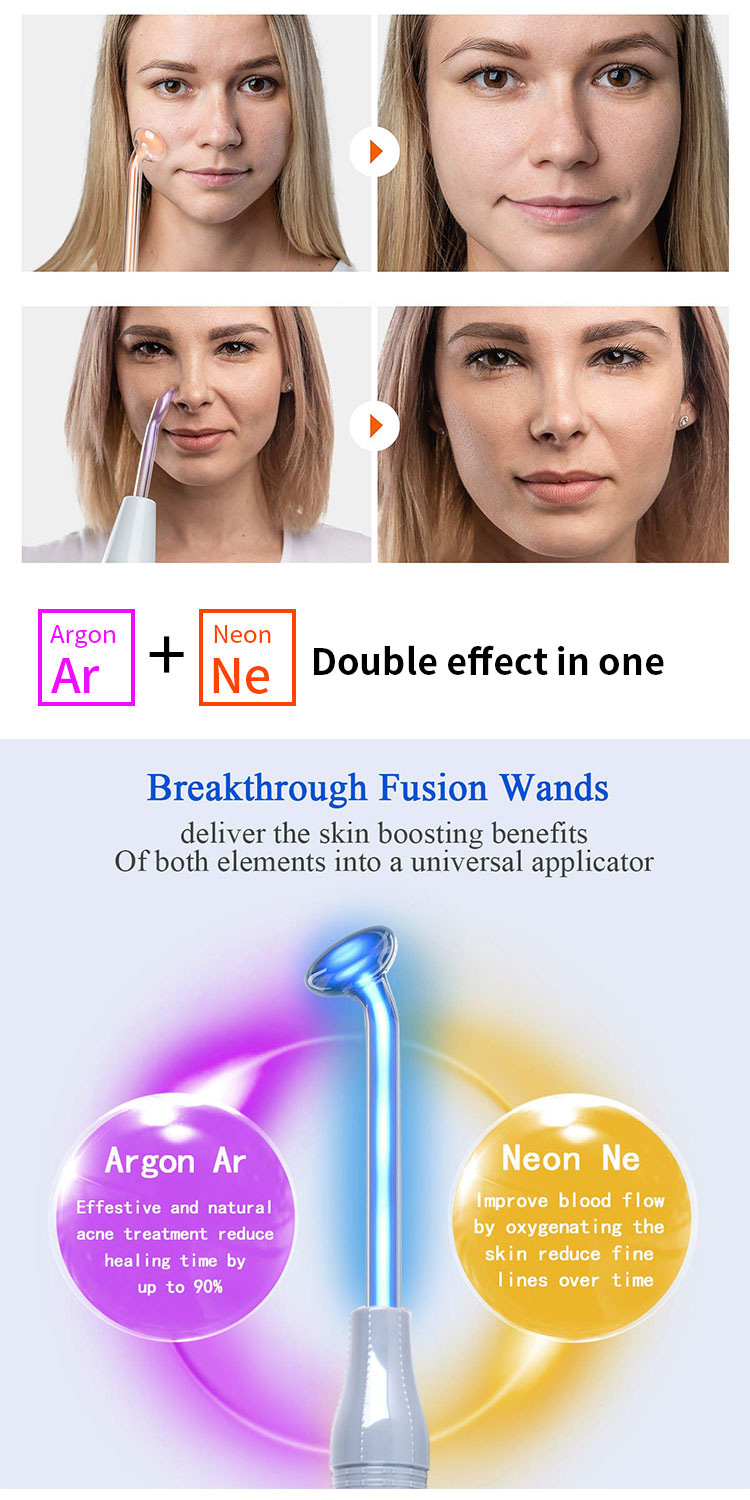High Frequency Neon and Argon Treatment Wand Details