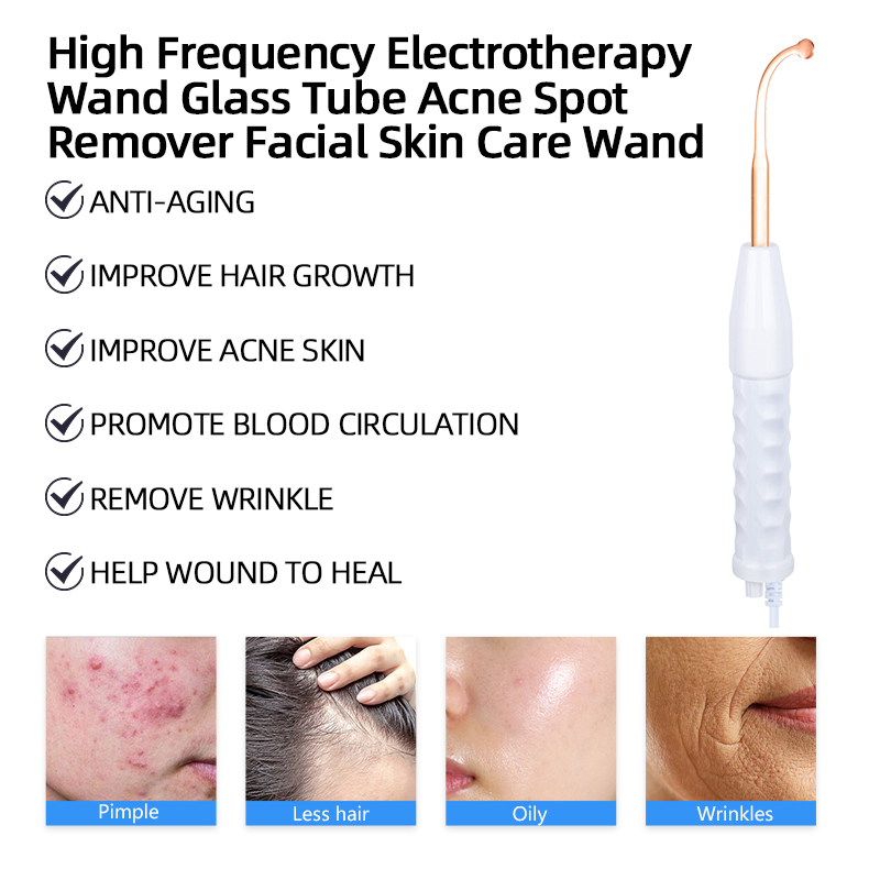 Portable High Frequency Facial Massage Promote Blood Circulation High Frequency Facial Wand