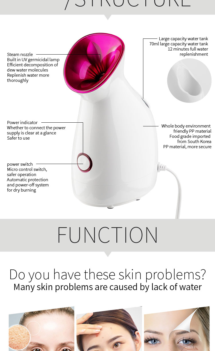 Nano Ionic Hot Mist Face Steamer Product View 3