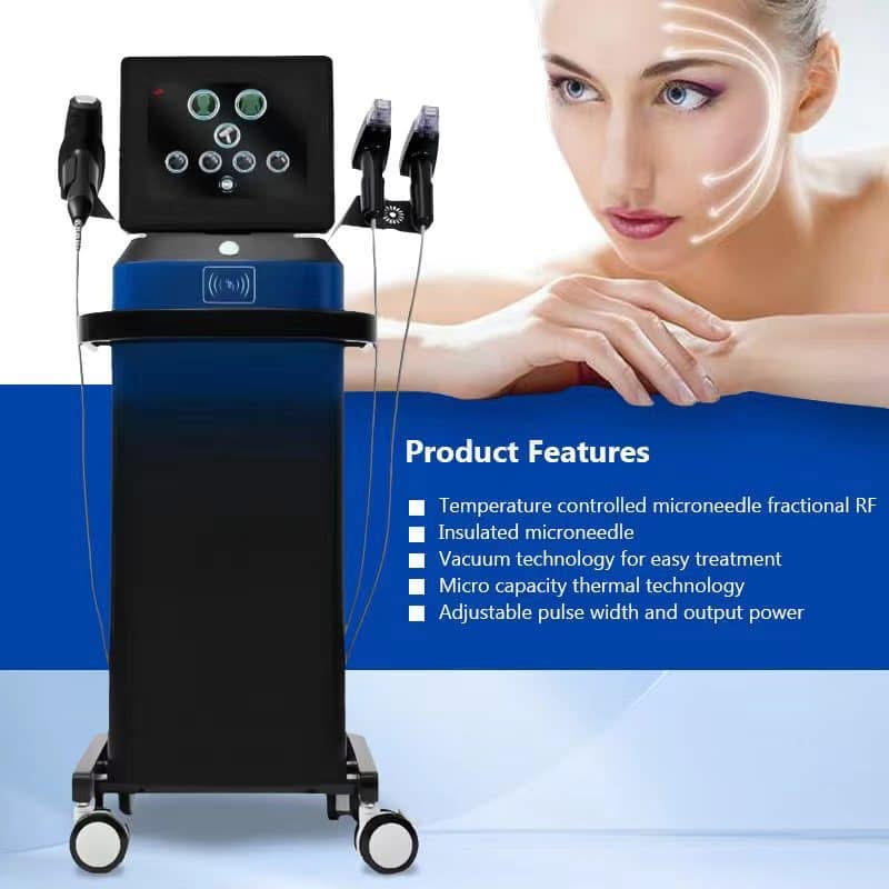 Professional 2in1 Multifunctional Depth 8 Cold Hammer Facial Microneedling RF Fractional Machine