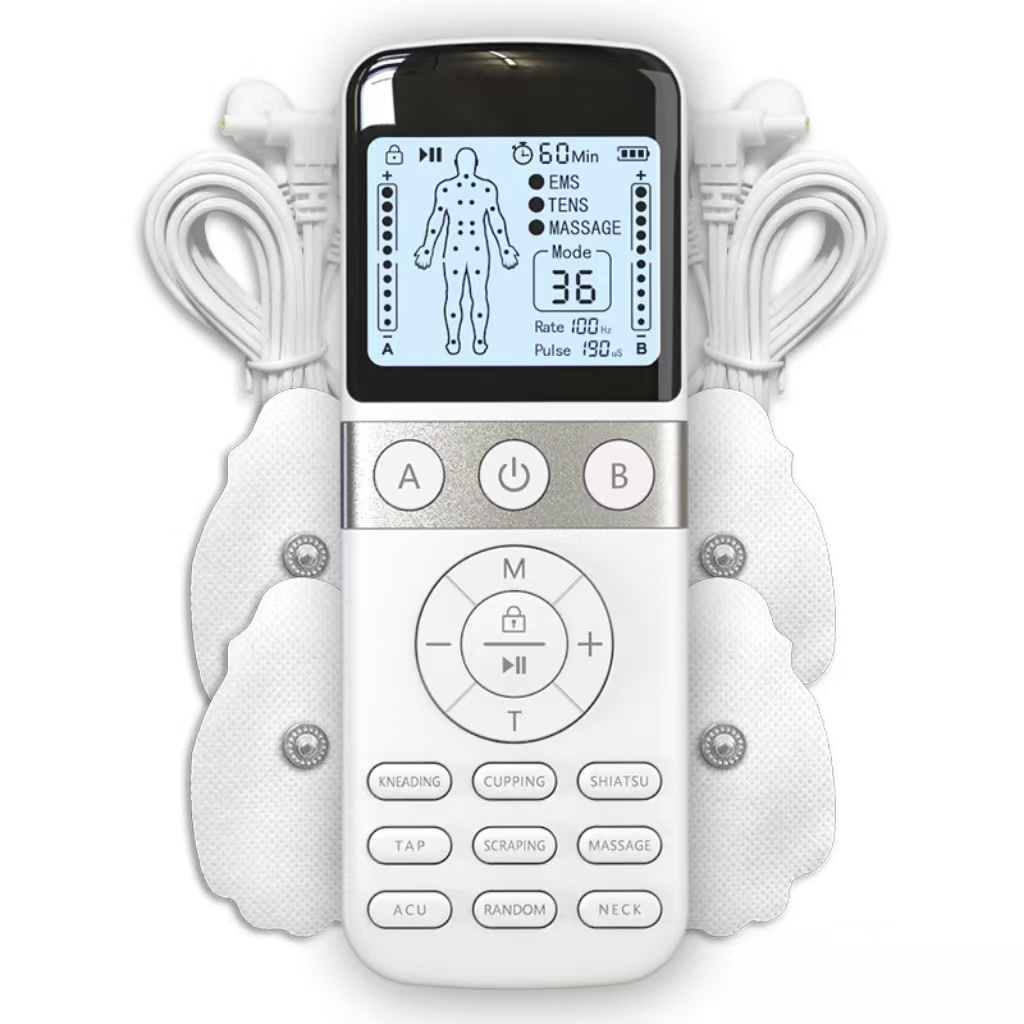 AsTec Physical Therapy Equipment Tens Machine Physiotherapy EMS Pulse Dual Channel Body Massager Muscle Stimulator Pain Relief