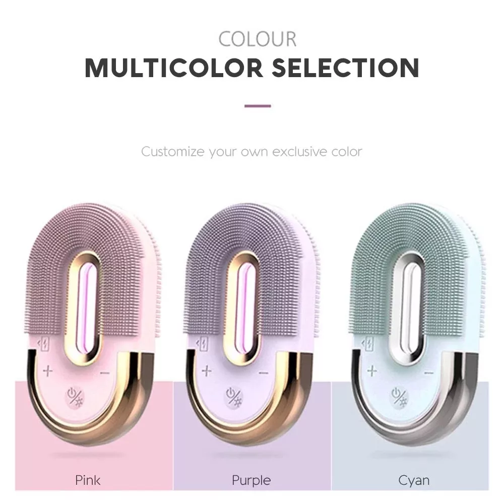 Hot Seller Women Beauty Tools Skin Care Face Sonic Electric Silicone Facial Cleansing Brush Sonic Facial Cleansing Brush