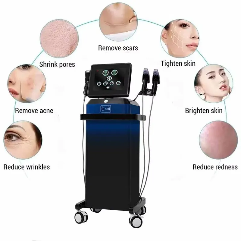Professional 2in1 Multifunctional Depth 8 Cold Hammer Facial Microneedling RF Fractional Machine