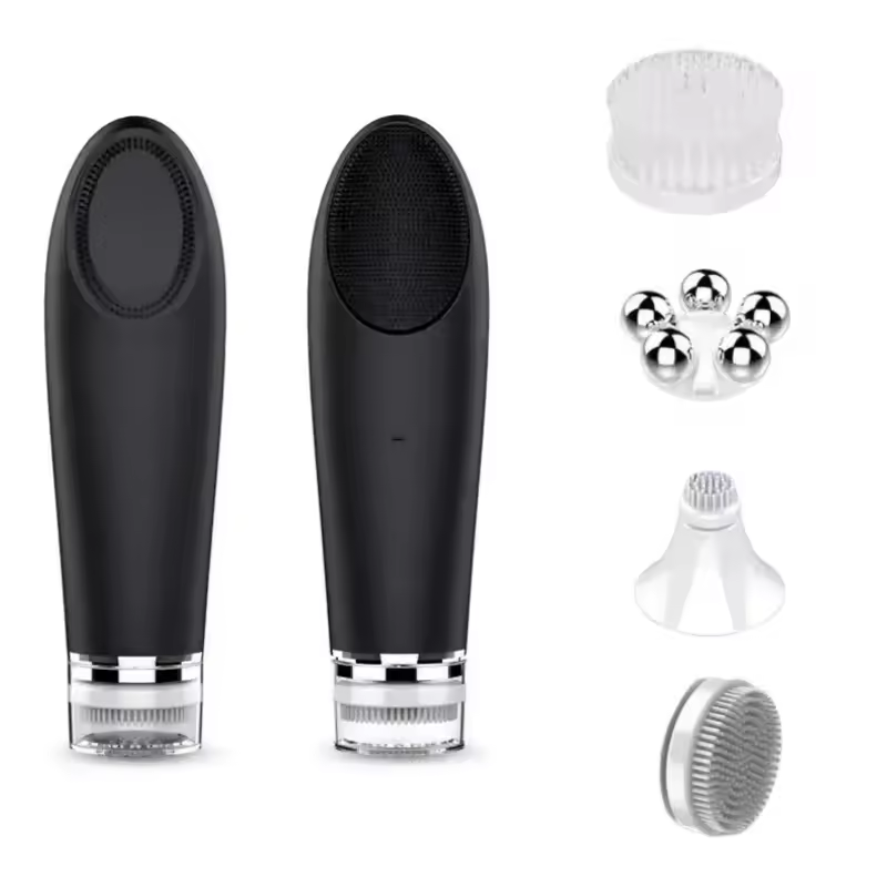 PAKISS Hot New 4-in-1 Multifunction Electric Cleaning Brush Silicone Waterproof Sonic Facial Cleansing Ionic for Household Use
