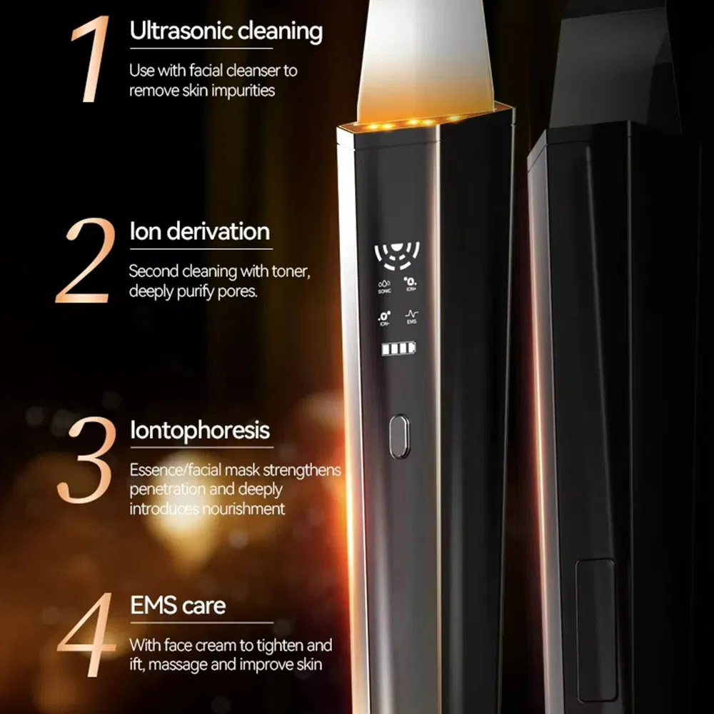 Top Rated Blackhead Removal Cleaning Skin Cleaner Peeling Ultrasonic Facial Skin Scrubber