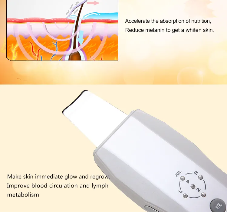 Skin Rejuvenation EMS Ultrasonic Ion Skin Scrubber for Face Cleaning