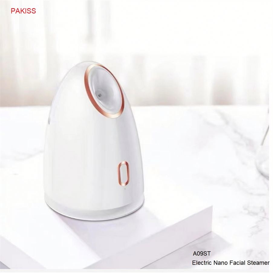 PAKISS High-end Design Ionic Mini Portable Electric Nano Facial Steamer Lightening Moisturizer Nourishing Features for Household