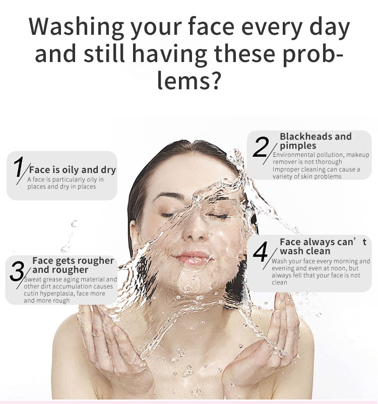 2021 Professional Rechargeable Electric Silicone Facial Cleanser Brush Silicone Facial Cleansing Brush Sonic Face Cleanser