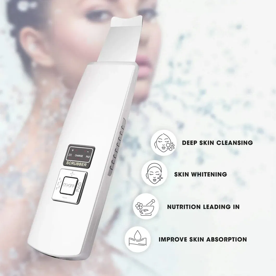 Ultrasonic Blackhead Pore Remove Facial Deep Cleaning 4 Mode Skin Care Tool Silicone Cover Skin Spatula Skin Scrubber