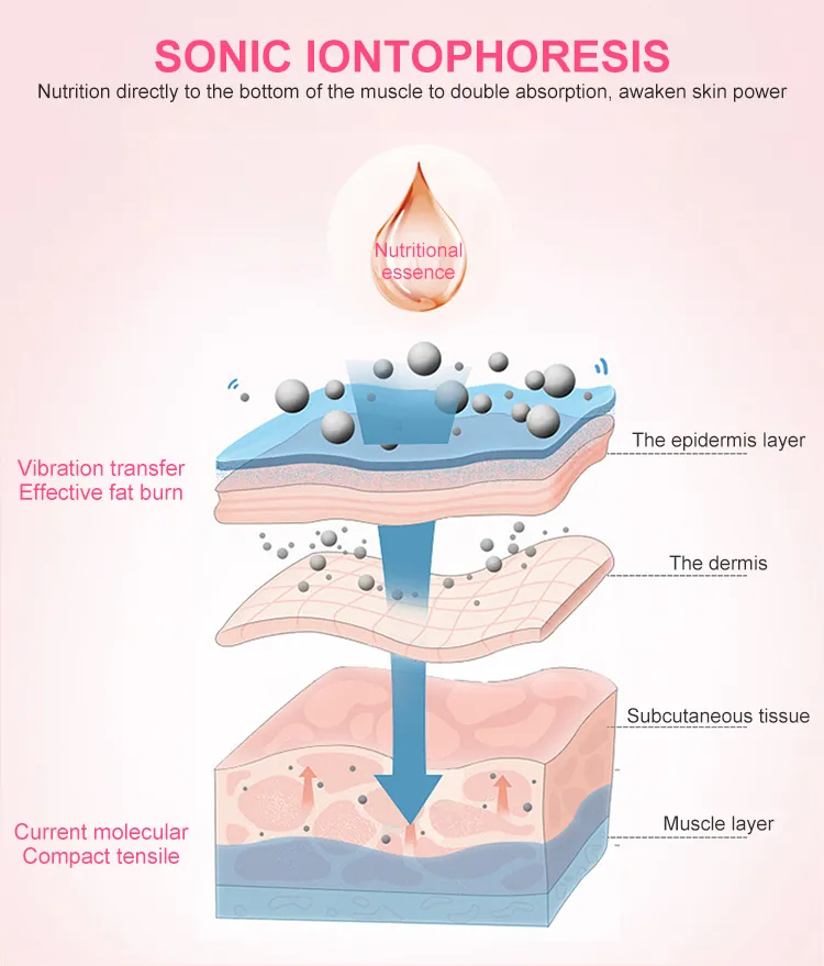 24kHz Ultrasonic Ion Interaction Skin Rejuvenation Skin Scrubber
