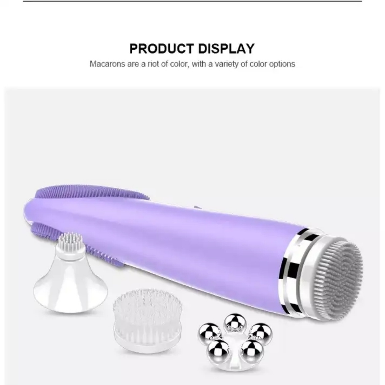 Electric Facial Cleansing Brush Body Portable Washing Silicone Cleanser and Massager Sonic Vibrating Face Cleaning Brush