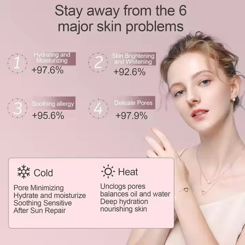 Electric Face Steamer Hot &amp; Cold &amp; Warm Three Spray Nano Small Hydrating Open Pore Cleaning Household Use Facial Steamer