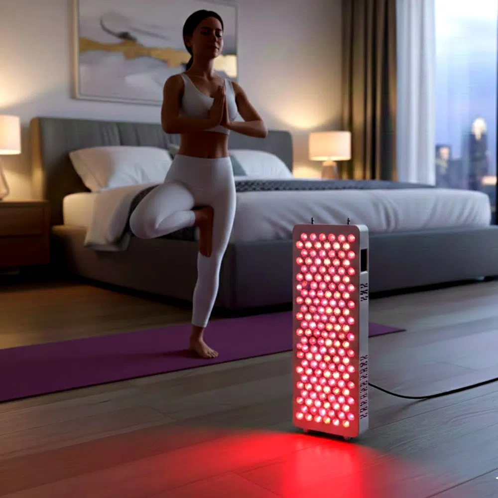 FCC UL ETL Tga CE 8 Wavelength LED Red Light Therapy Panel for Home Skin Beauty Rejuvenation Yoga, Infrared Heating Lamp Pain Relief PDT Device Wholesale