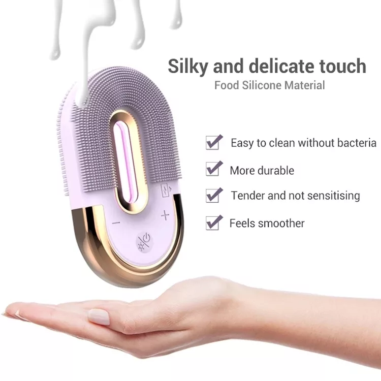 Hot Seller Women Beauty Tools Skin Care Face Sonic Electric Silicone Facial Cleansing Brush Sonic Facial Cleansing Brush
