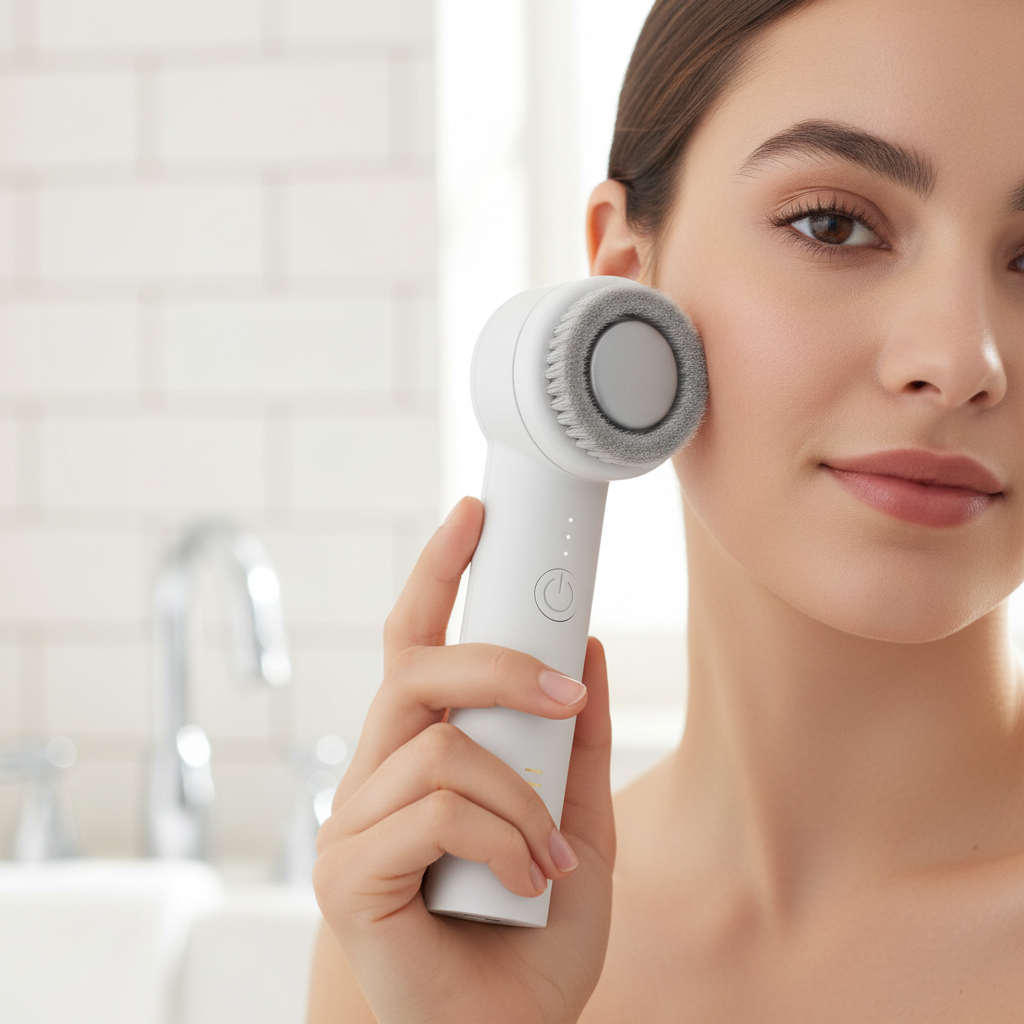Portable Facial Exfoliator Electric Washing Face Machine Silicone Scrub Pore Cleanser Spin Facial Cleansing Brush
