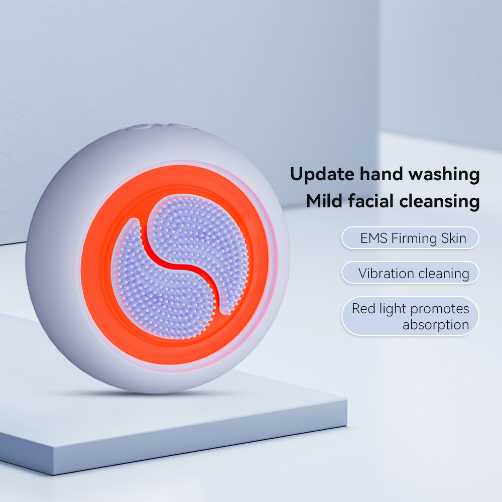 IPX7 Waterproof Soft Silicone Deep Cleansing Brush Electric Sonic Vibration Facial Cleaner Beauty With CF/FCC