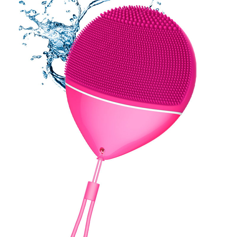 Portable IPX6 Sonic Electric Facial Cleansing Brush Rechargeable Silicone Face Scrubber Massager Universal 5 Frequency