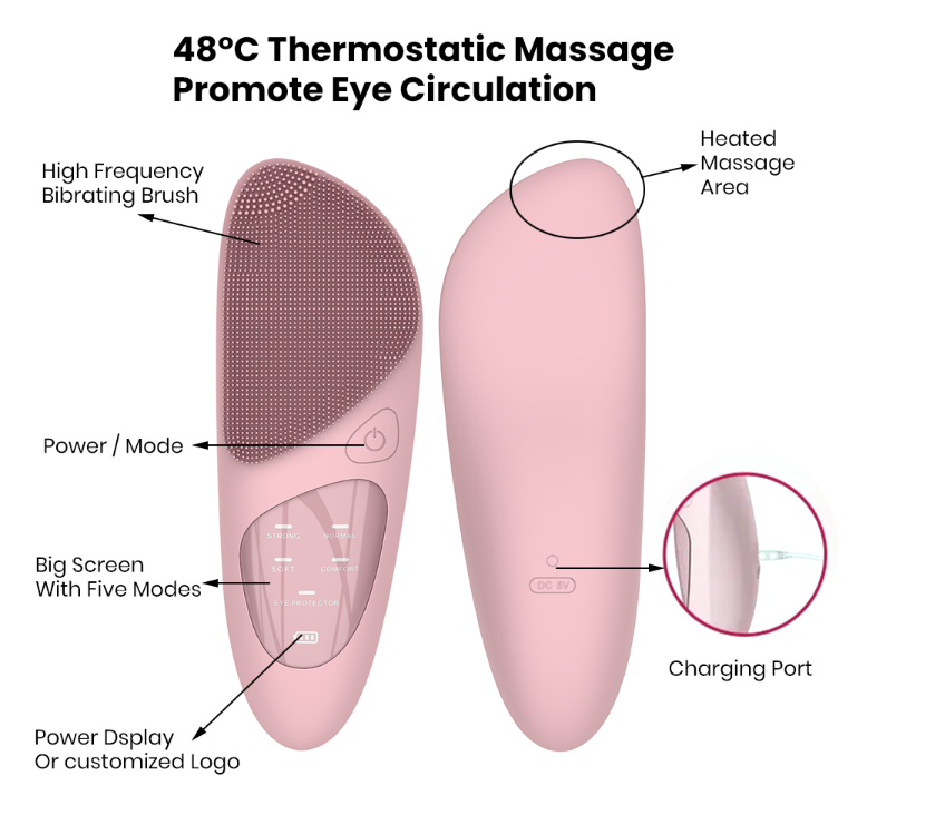 Skin Care Tools Facial 3Waterproof Electric Sonic Facial Exfoliating Cleanser Silicone Facial Cleansing Brush With Eye Massager