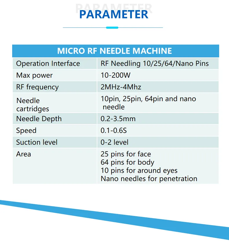 Micro Needle Skin Care System Micro Needling RF Fractional Facial Gold RF Microneedling Machine