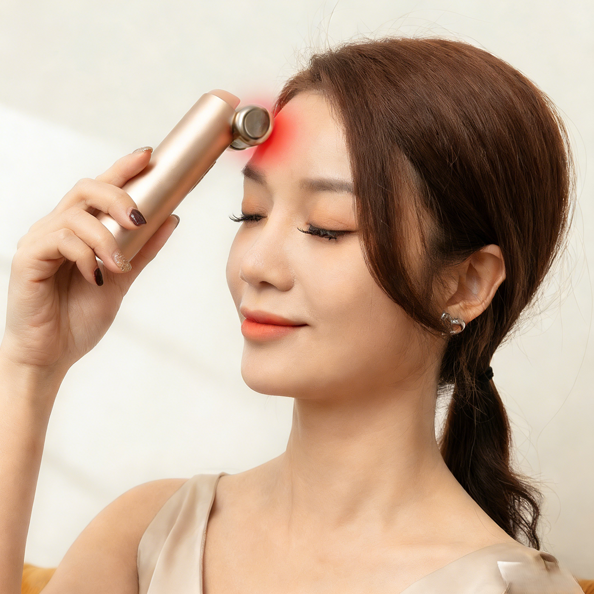 Purple Light Brightening Beauty Wand Dullness Correction Face Lifting Hydrating Anti-Wrinkle Serum Infusion Device
