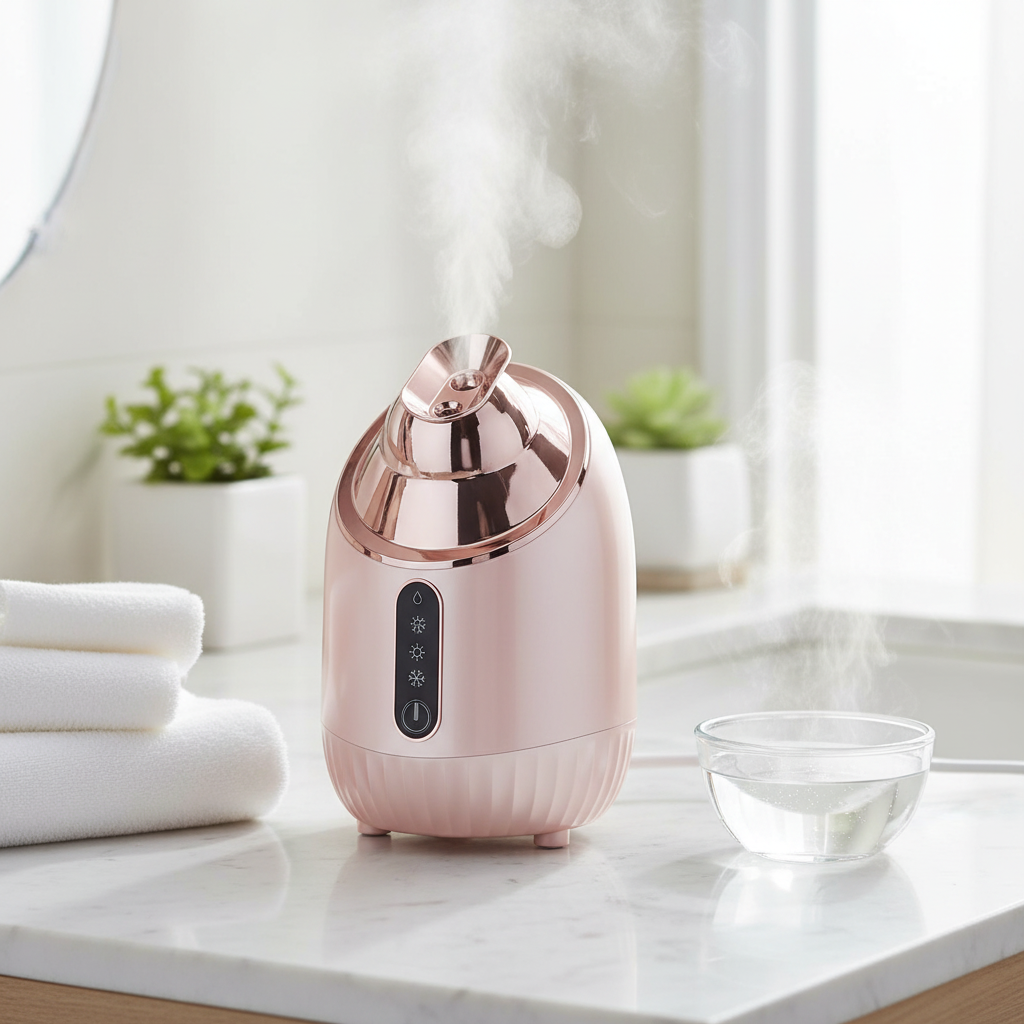 Electric Face Steamer Hot &amp; Cold &amp; Warm Three Spray Nano Small Hydrating Open Pore Cleaning Household Use Facial Steamer