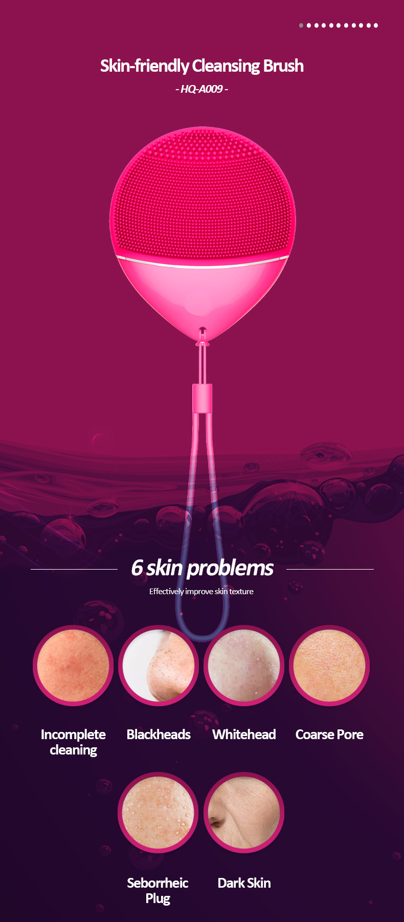 Silicone Face Cleansing Brush Details 1