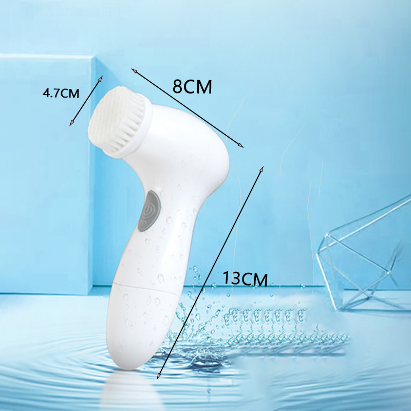 Home Use Beauty Equipment Soft Silicone Electric Sonic Facial Cleansing Spin Brush Deep Cleaning Waterproof Scrubber Exfoliating