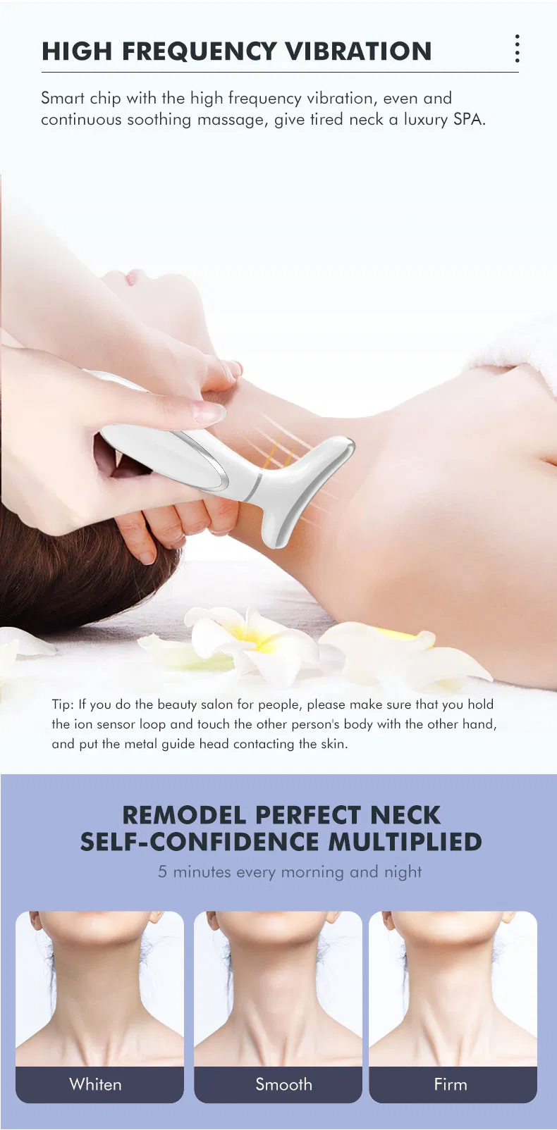 4 Colors LED Light Therapy Microcurrent Face Lifting Double Chin Removal Neck Beauty Device