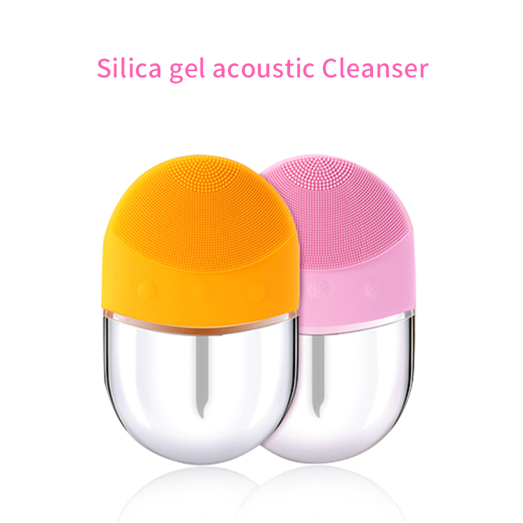 2021 Professional Rechargeable Electric Silicone Facial Cleanser Brush Silicone Facial Cleansing Brush Sonic Face Cleanser