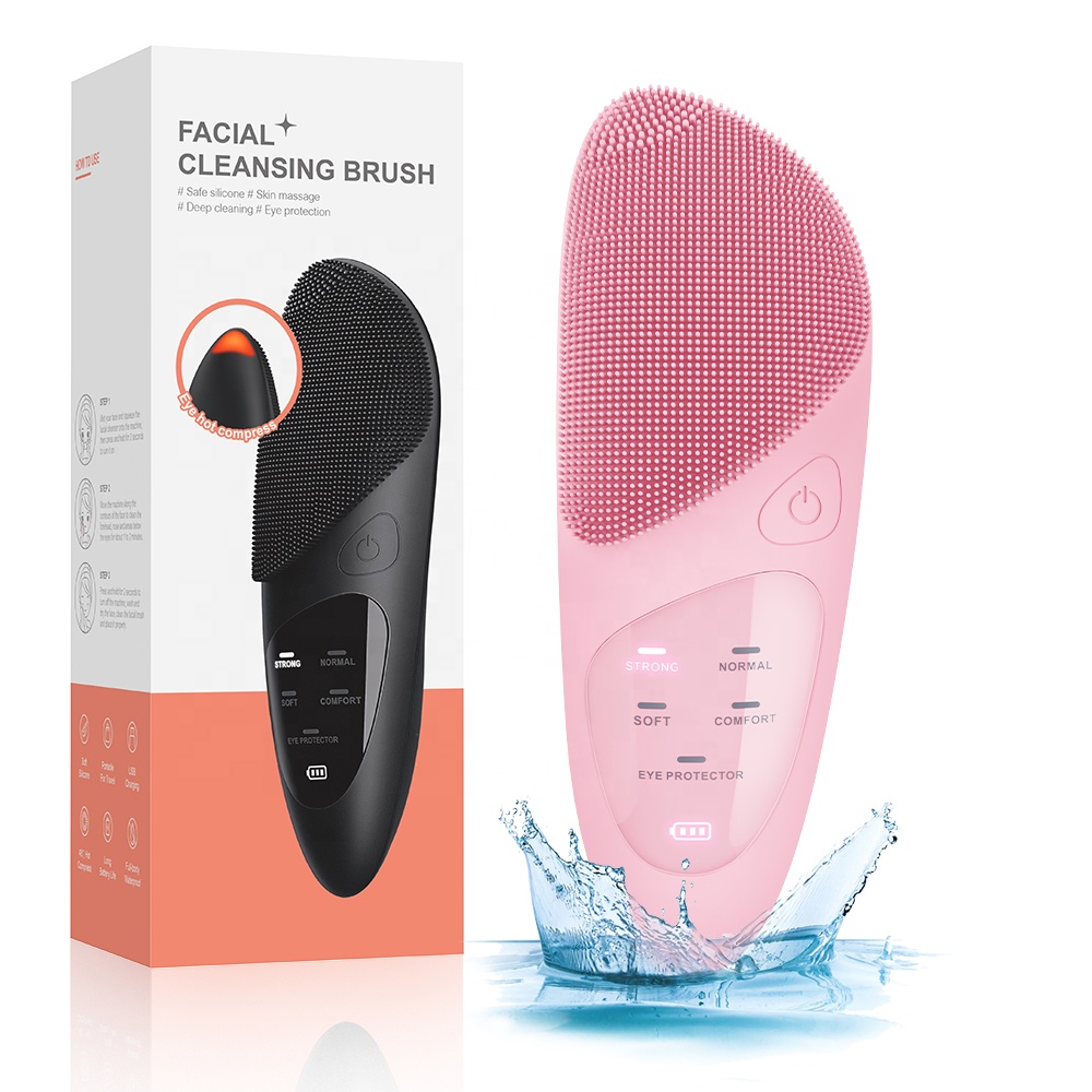 Skin Care Tools Facial 3Waterproof Electric Sonic Facial Exfoliating Cleanser Silicone Facial Cleansing Brush With Eye Massager