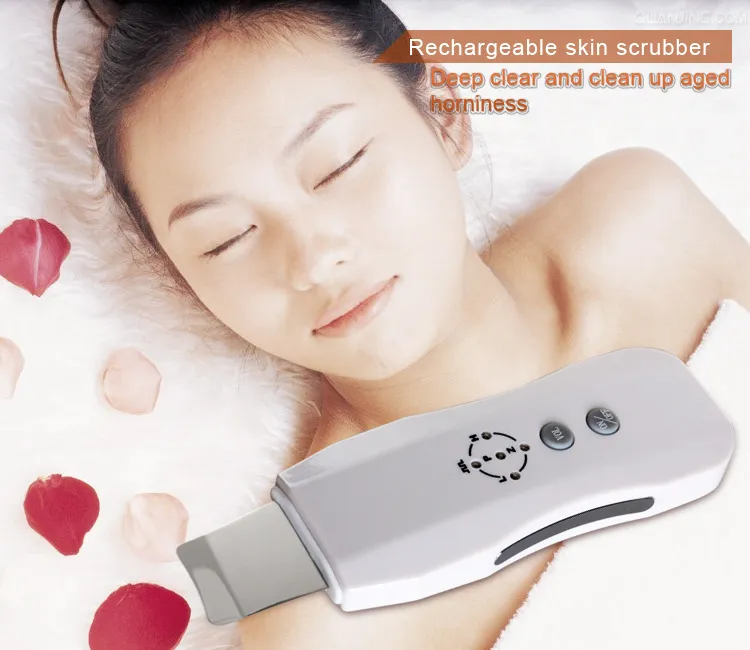 Skin Rejuvenation EMS Ultrasonic Ion Skin Scrubber for Face Cleaning