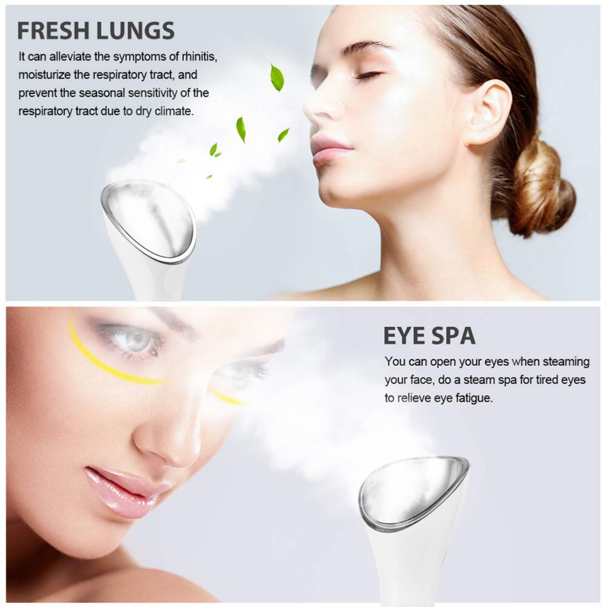 Portable Handheld Nano Ionic Facial Steamer with Hydrating Nasal Cleansing for Beauty Salon Home Use