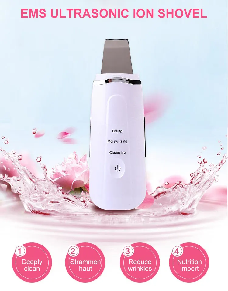 in Stock Smart Facial Cleansing Ultrasonic Skin Scrubber