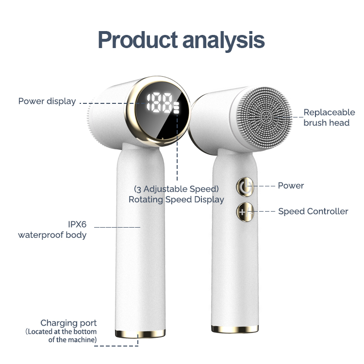 Facial cleansing brush components