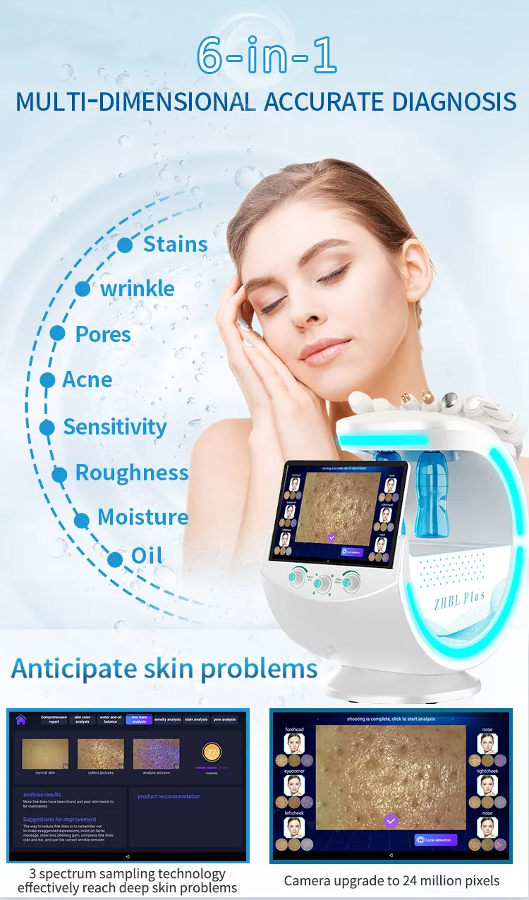 Scientific Facial Management System Golden RF Facial Cleaning Machine