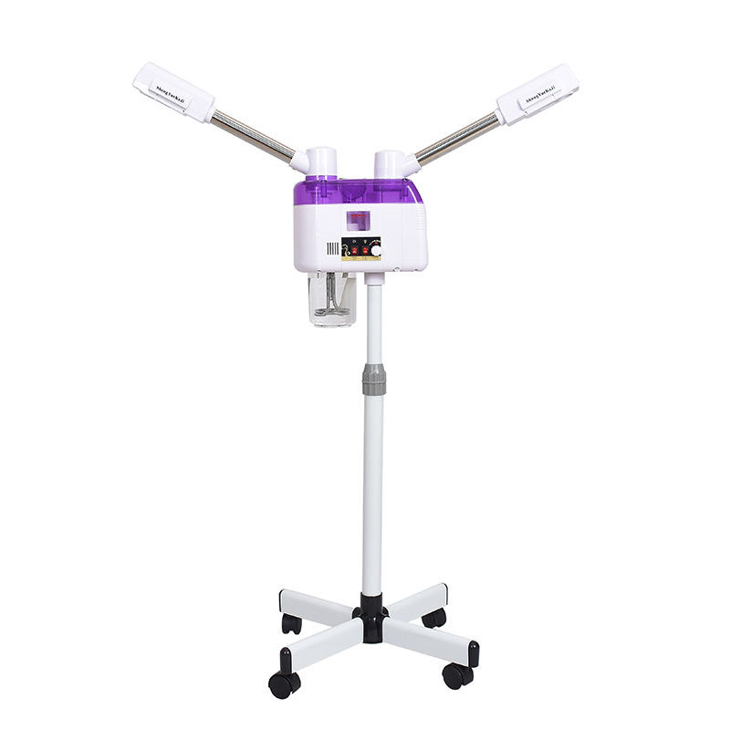 JPC Professional 800W Black Facial Steamer Magnifying Lamp Hot/Cold Mist 650ml Water Tank Normal Skin Electric Ozone SPA