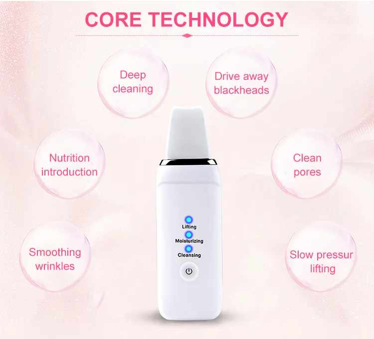 24kHz Ultrasonic Ion Interaction Skin Rejuvenation Skin Scrubber