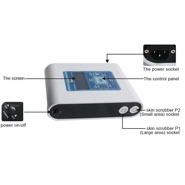 Portable Double Heads Ultrasonic Skin Scrubber for Remove Dirt Blackhead