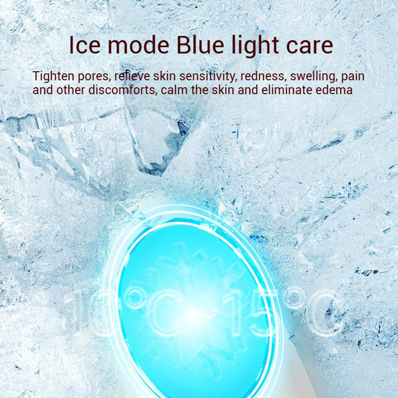 Skin Care Heat Cold Face Cleansing Machine Sebum Removal Pore Deep Clean Silicone Electric Facial Vibration Cleanser Brush