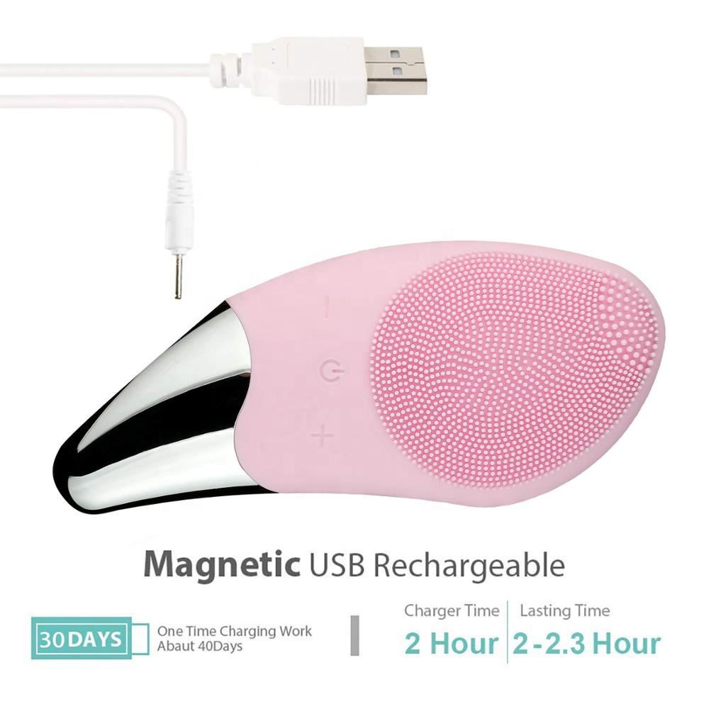 22 Mini Electric Rechargeable Vibrating Deep Cleansing Sonic Silicone Facial Cleansing Brush