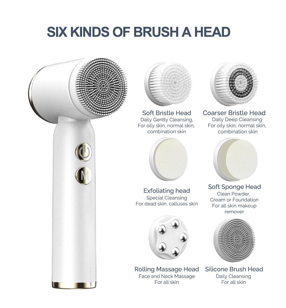 Facial cleansing brush application
