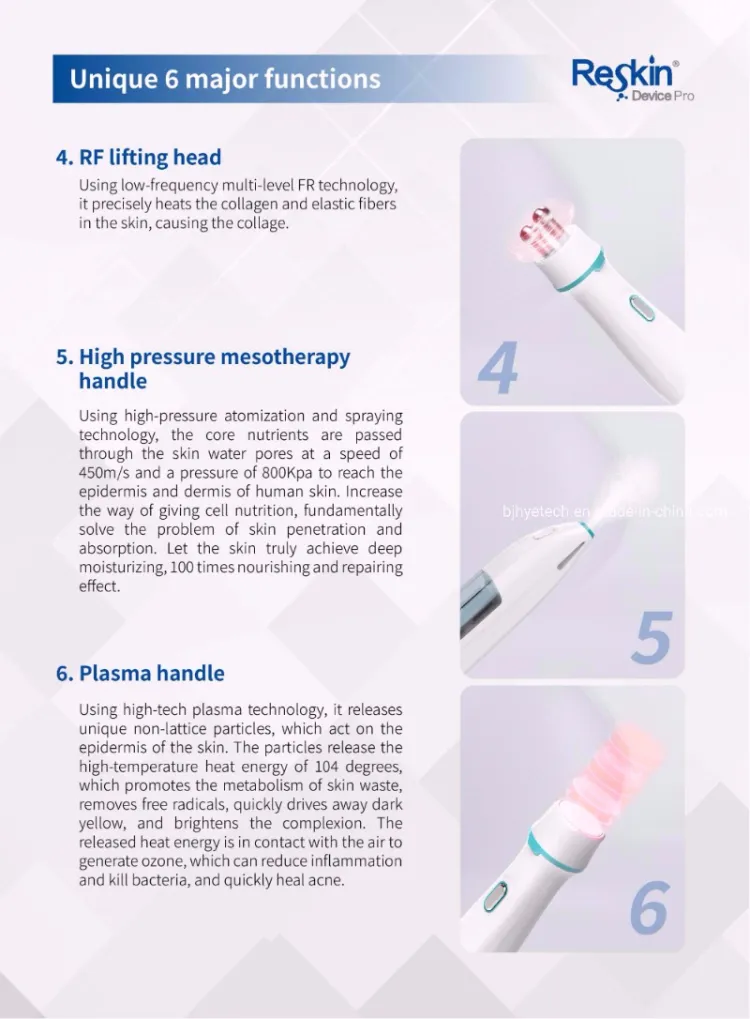 Hydro Facial Beauty Machine Accessories and configuration