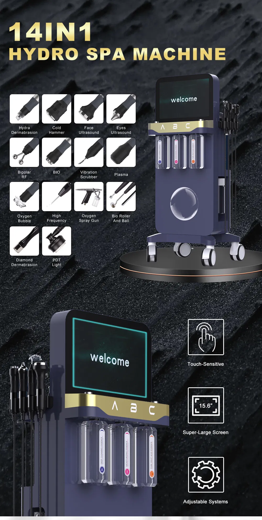 Mult multifunctional Hydra Dermabrasion Facial Rejuvenation Machine PDT Details