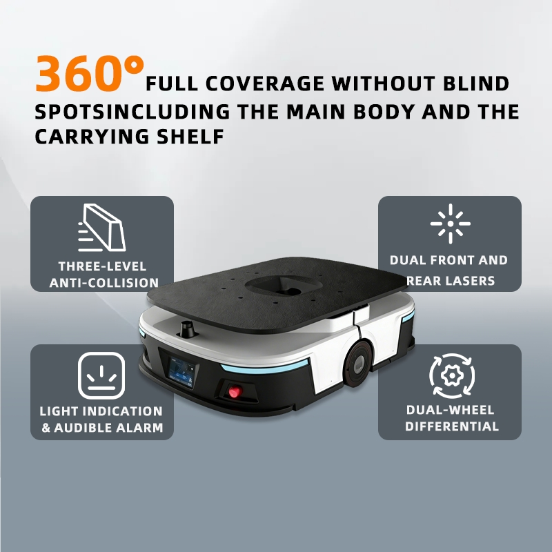 Advanced 600kg Automated Guided Vehicle with Hybrid Laser Navigation