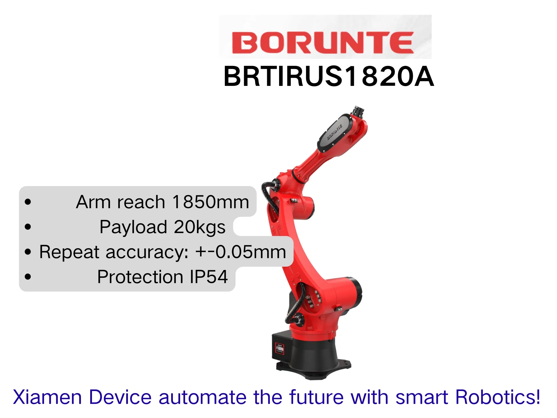 Borunte Fast Roi Replacing Manual Stacking Labor - 20kg Low-Investment Palletizing Robot