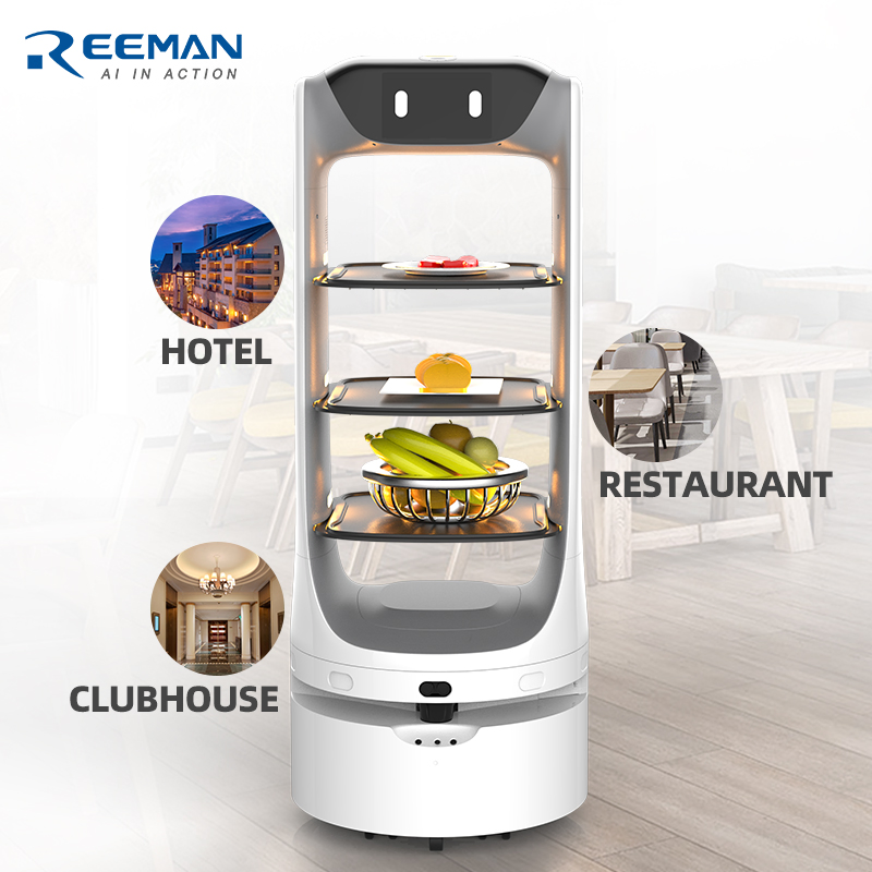 Restaurant Waiter Robot Canteen Meals Delivery Robot Autonomous Food Delivery Service Robot